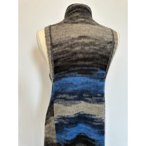 Anthropologie Moth Boho Bohemian Blue Gray Ombre Long Cardigan Size M/L - Picture 7 of 7